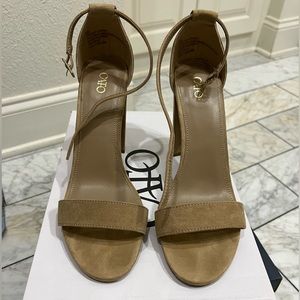 CATO NEUTRAL SUEDE HEELS! SIZE 9! $15!